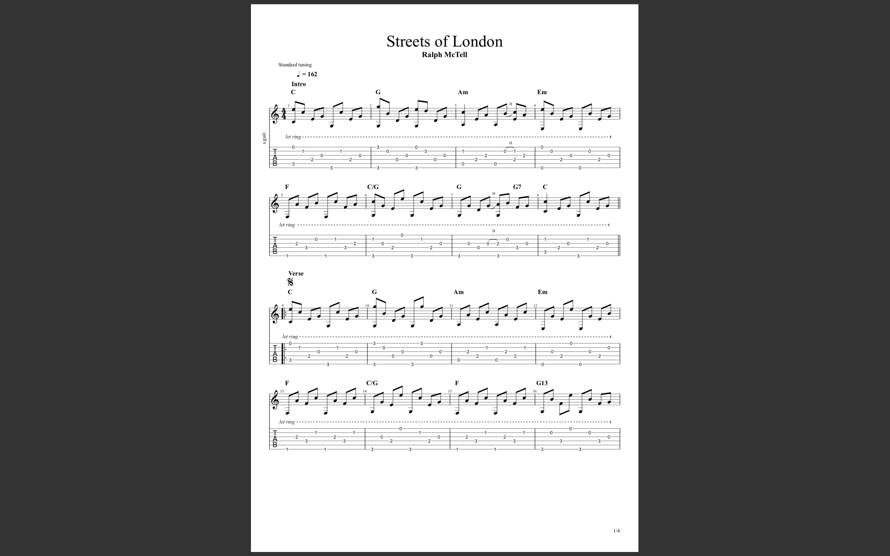 Ralph Mctell Streets Of London Heanor School Of Music